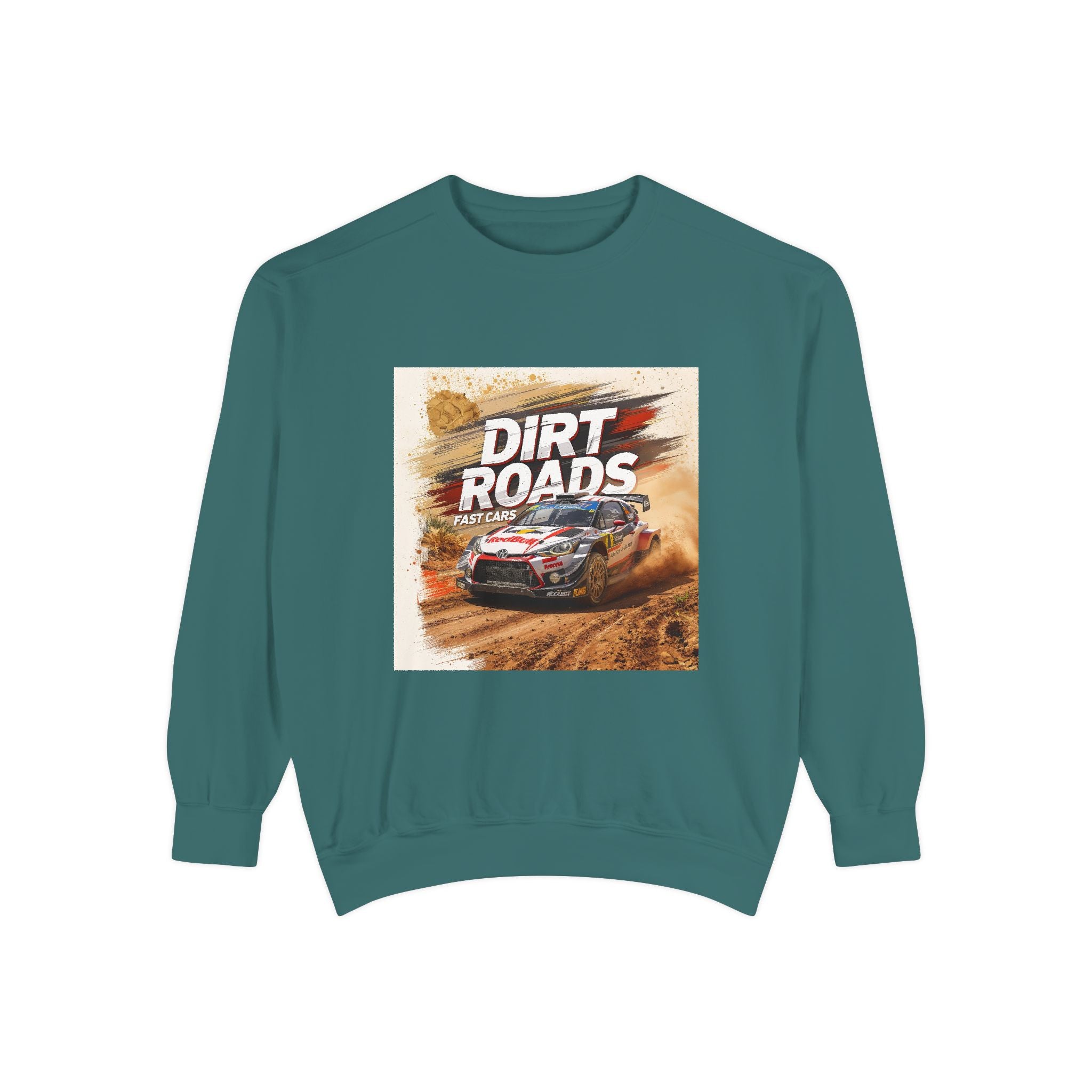 Dirt Roads Rally Sweatshirt — Off-Road Racing Graphic Pullover