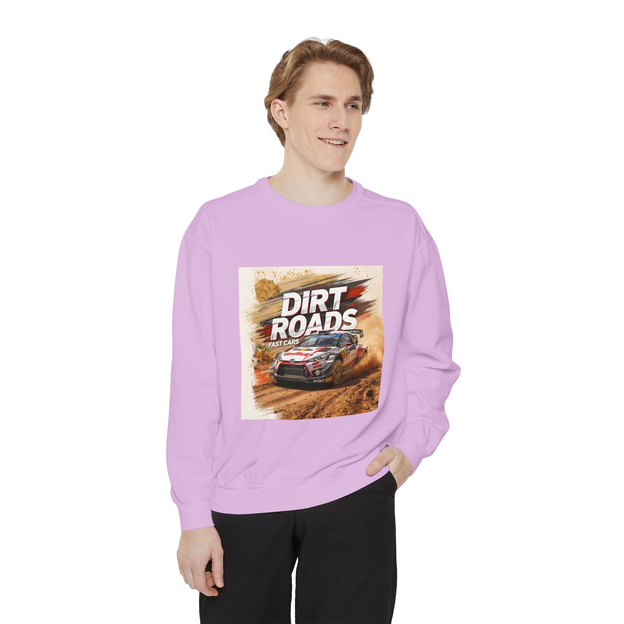 Dirt Roads Rally Sweatshirt — Off-Road Racing Graphic Pullover