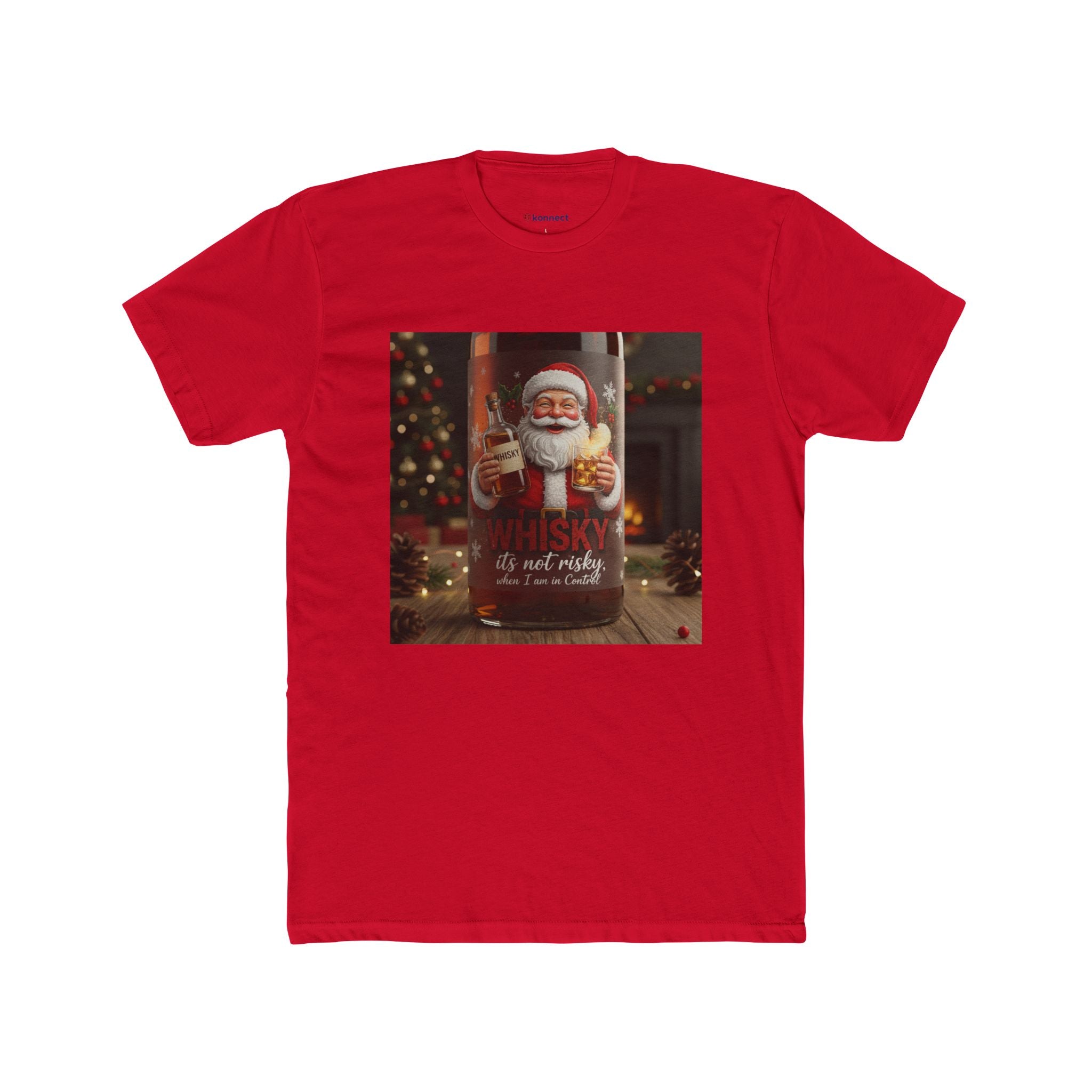 Santa Whiskey Vintage Christmas Tee — "Whisky & Not Naughty" Holiday T‑Shirt