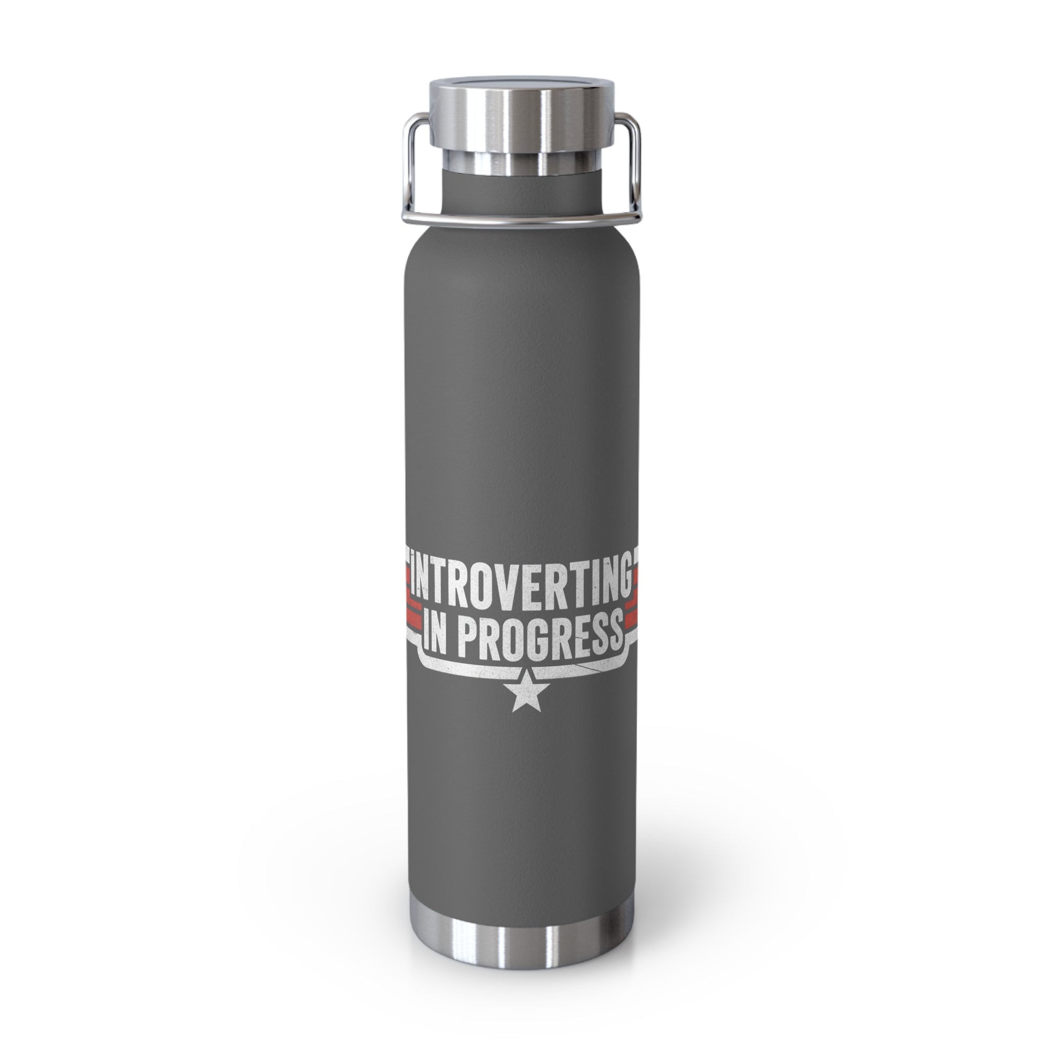 Introverting In Progress 22oz Vacuum Bottle — Copper Insulated Water Bottle