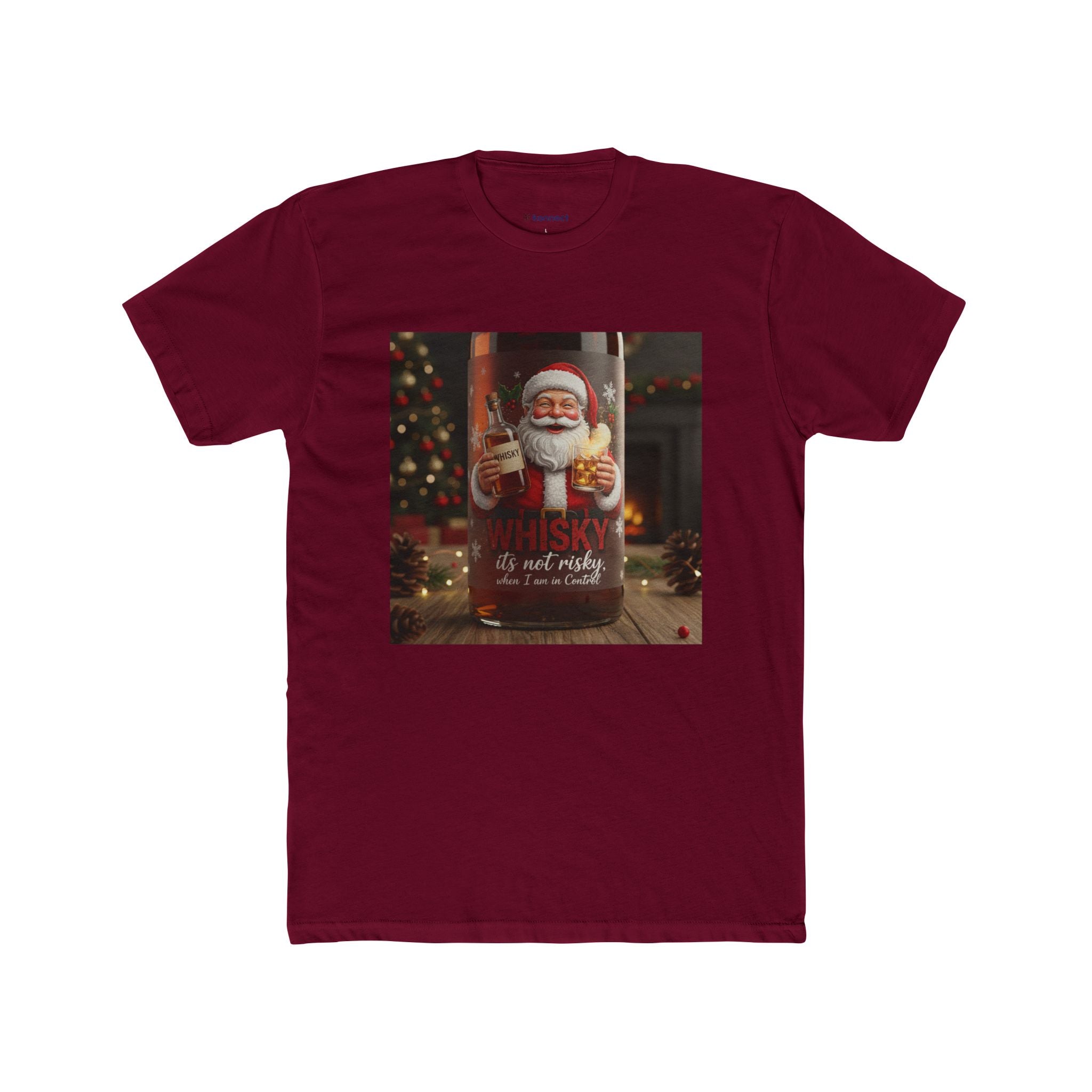 Santa Whiskey Vintage Christmas Tee — "Whisky & Not Naughty" Holiday T‑Shirt