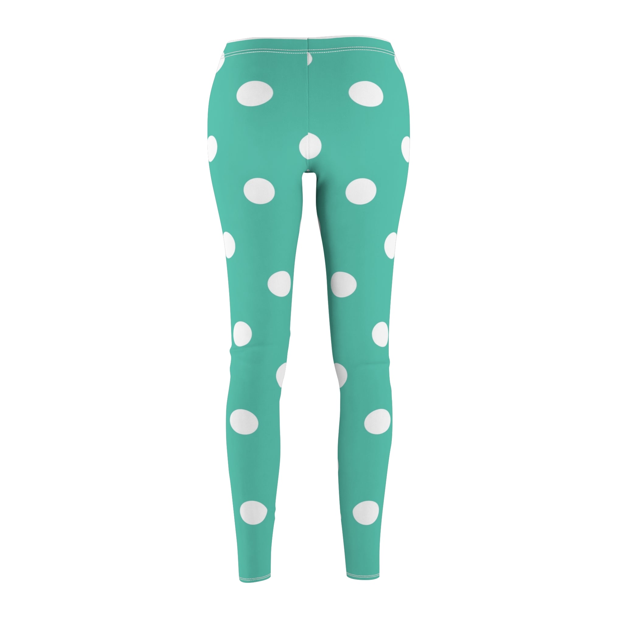 Polka Dot Mint Women's Leggings — Cute Casual AOP Yoga Pants