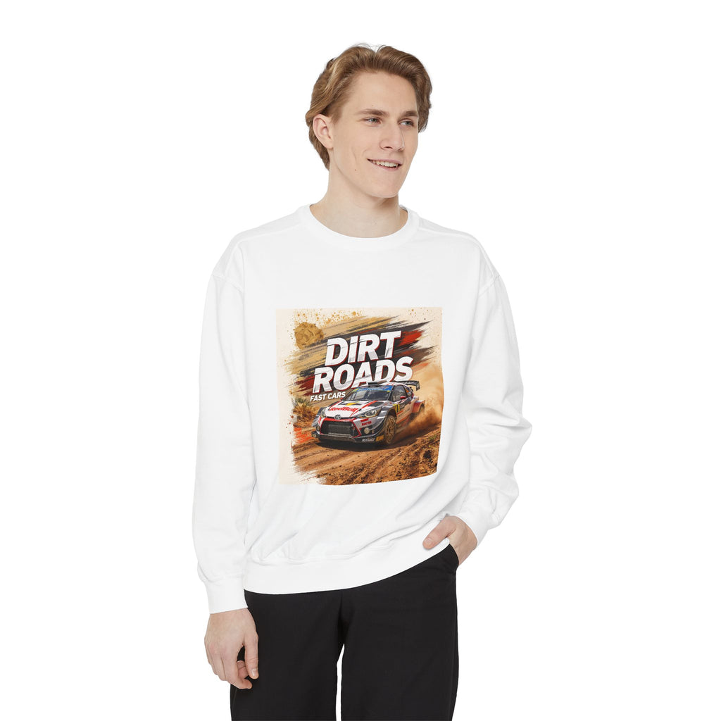 Dirt Roads Rally Sweatshirt — Off-Road Racing Graphic Pullover