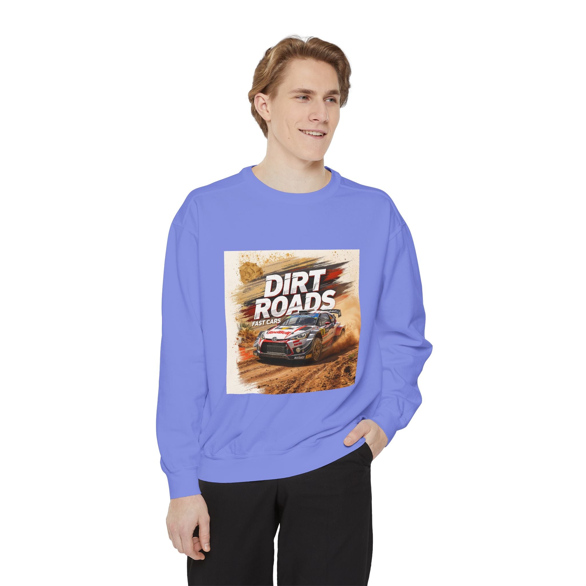 Dirt Roads Rally Sweatshirt — Off-Road Racing Graphic Pullover