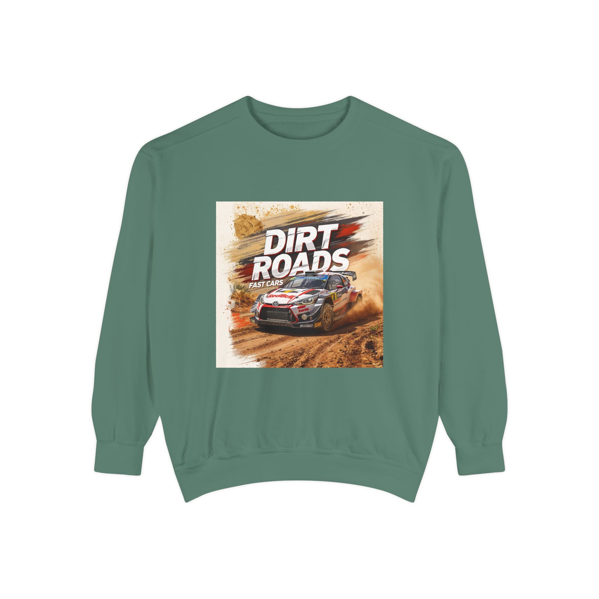 Dirt Roads Rally Sweatshirt — Off-Road Racing Graphic Pullover