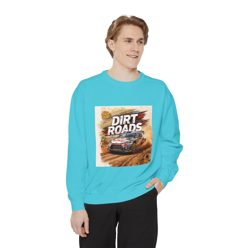 Dirt Roads Rally Sweatshirt — Off-Road Racing Graphic Pullover