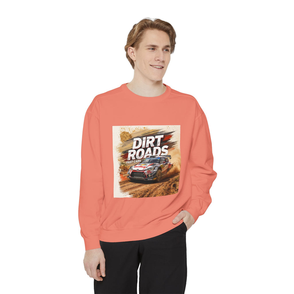 Dirt Roads Rally Sweatshirt — Off-Road Racing Graphic Pullover